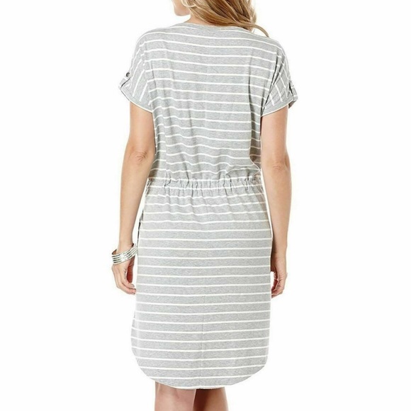 Rafaella Short Sleeve Drawstring Waist Dress - Picture 2 of 10